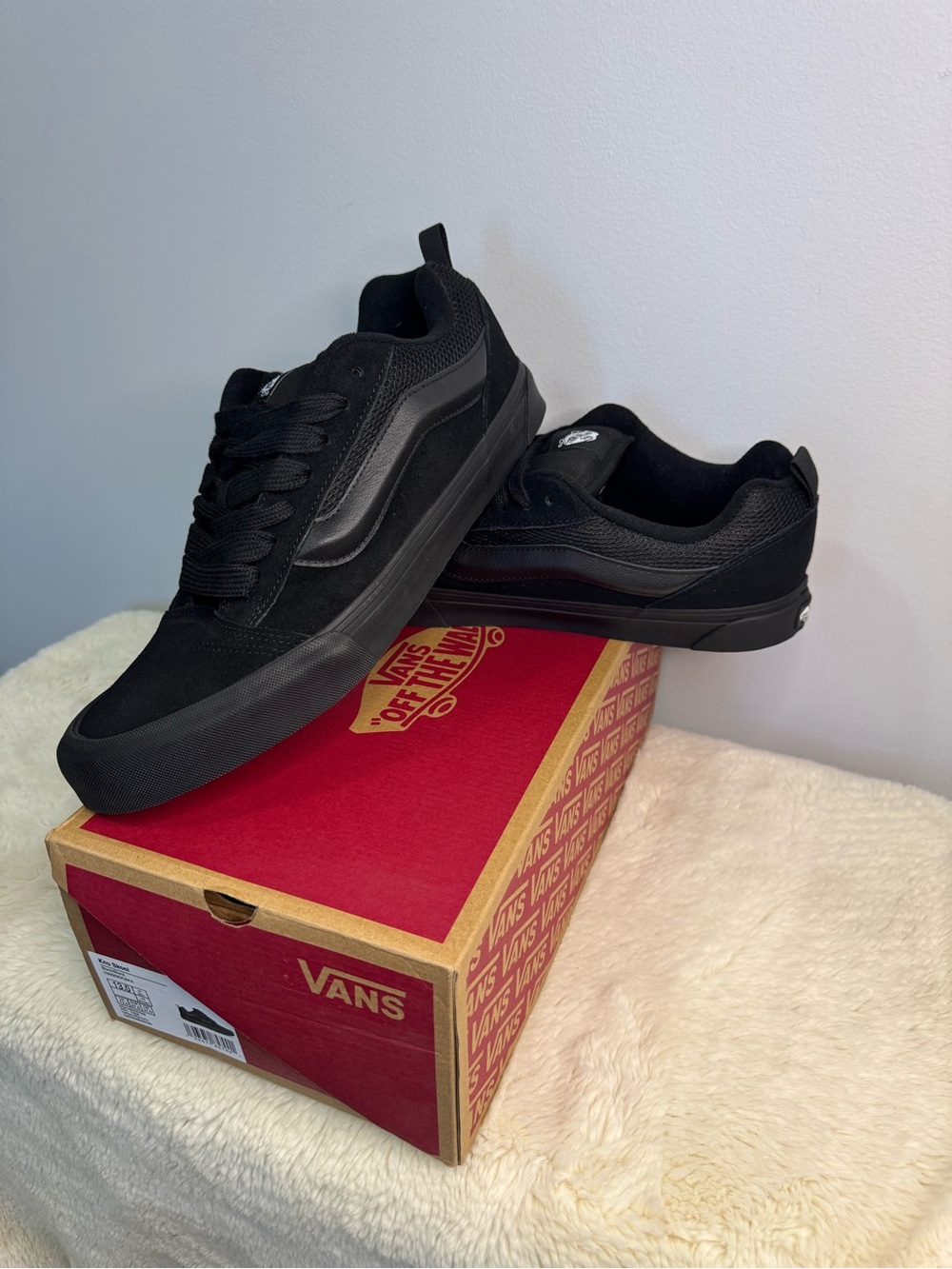 VANS Knu Skool Black Men's Skateboarding Shoes US 13 Medium (D)
